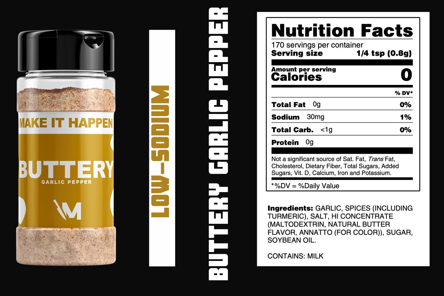 Make It Happen | Buttery Garlic Seasoning (4.8 oz)