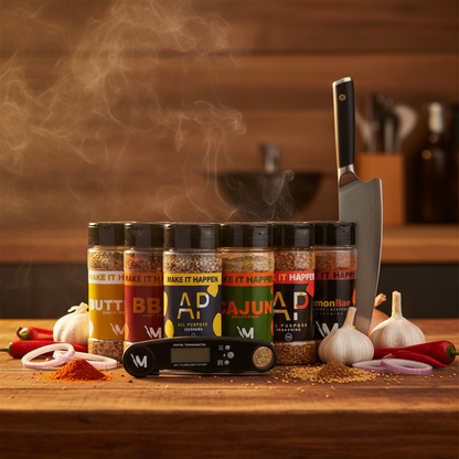 Make It Happen | 6 Seasoning Set w/ Kitchen Tools | 8 Items