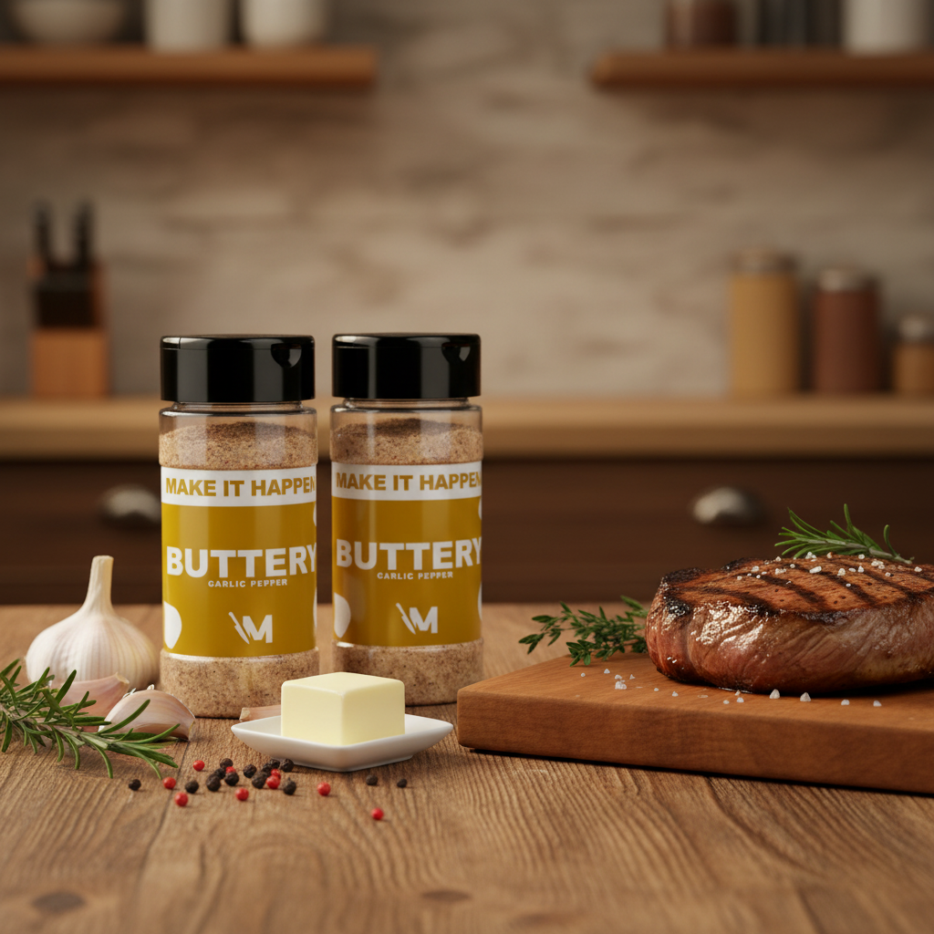 Make It Happen | Buttery Garlic Pepper Seasoning | 2 Pack