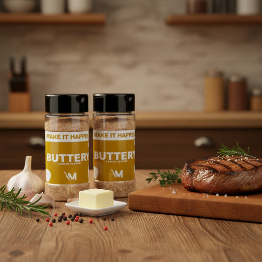 Make It Happen | Buttery Garlic Pepper Seasoning | 2 Pack