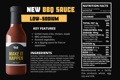 Make It Happen | BBQ Sauce - Sweet & Mildly Spicy 12 fl oz)
